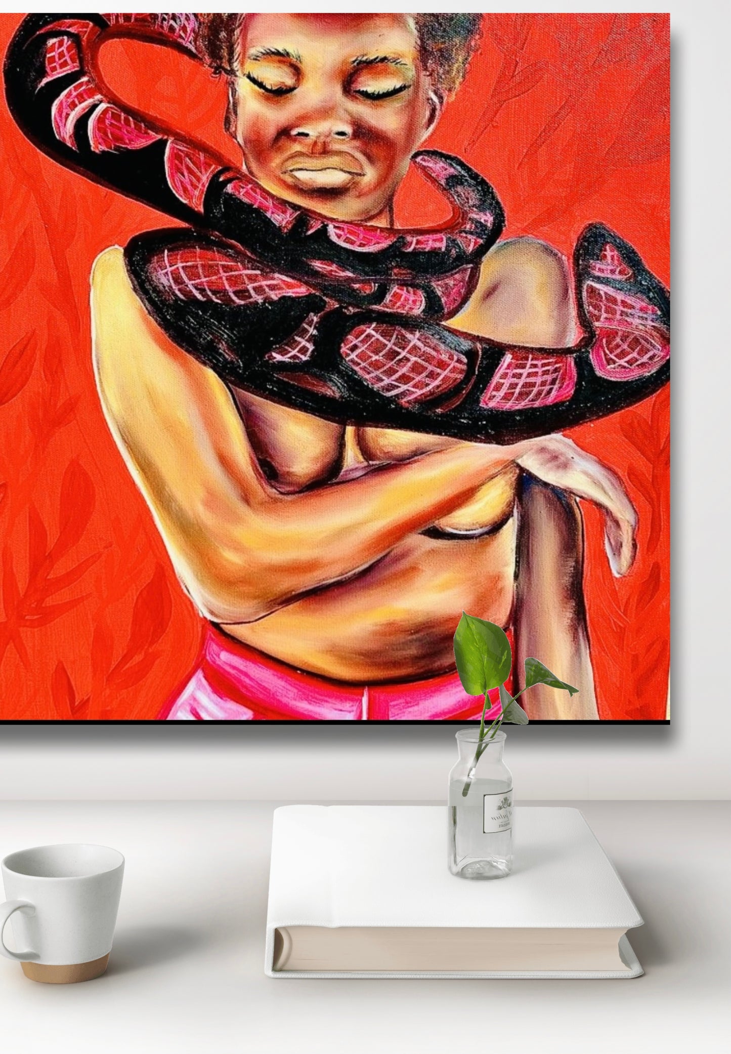 12 Red slithers print